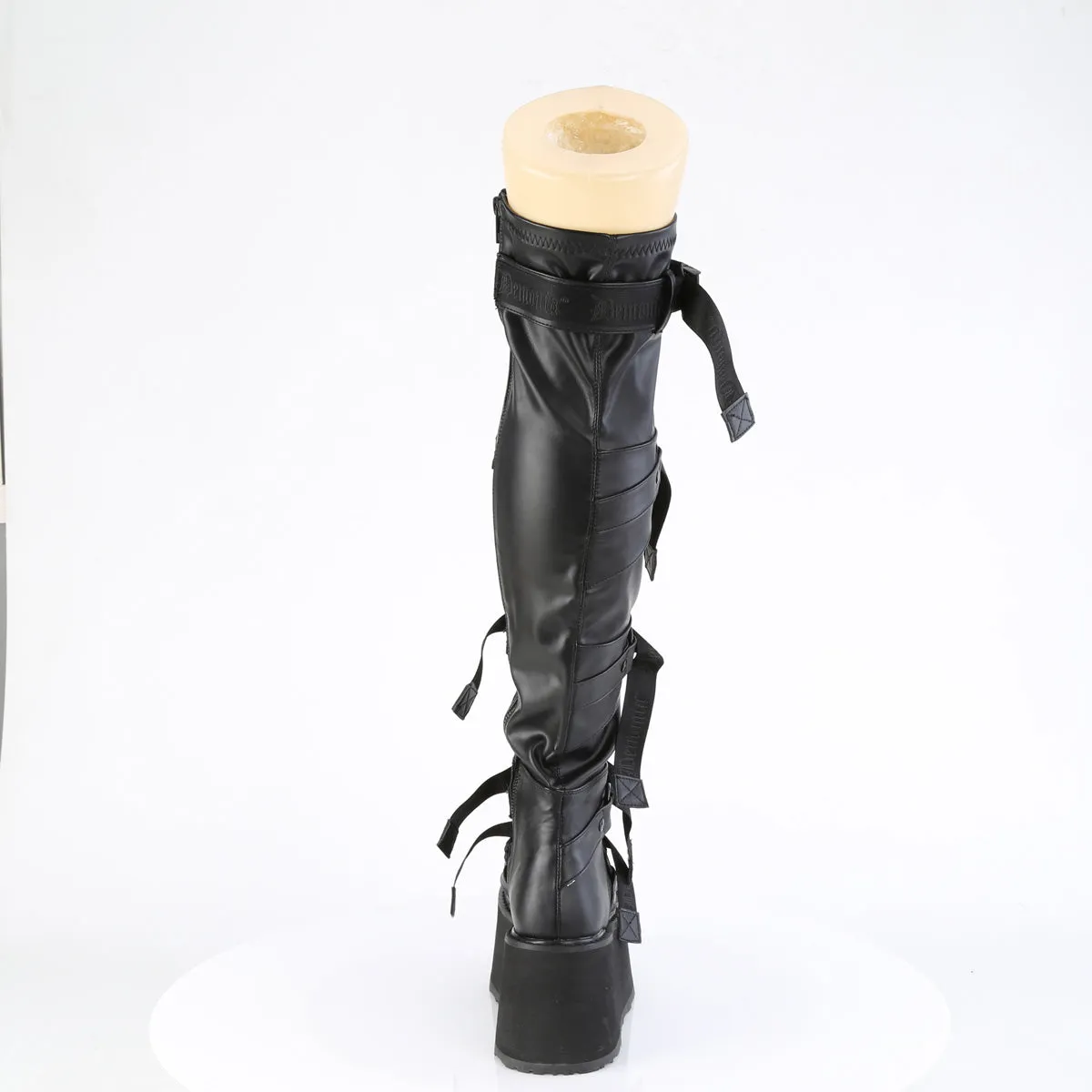 3 Inch Platform DAMNED-325 Black Vegan Leather