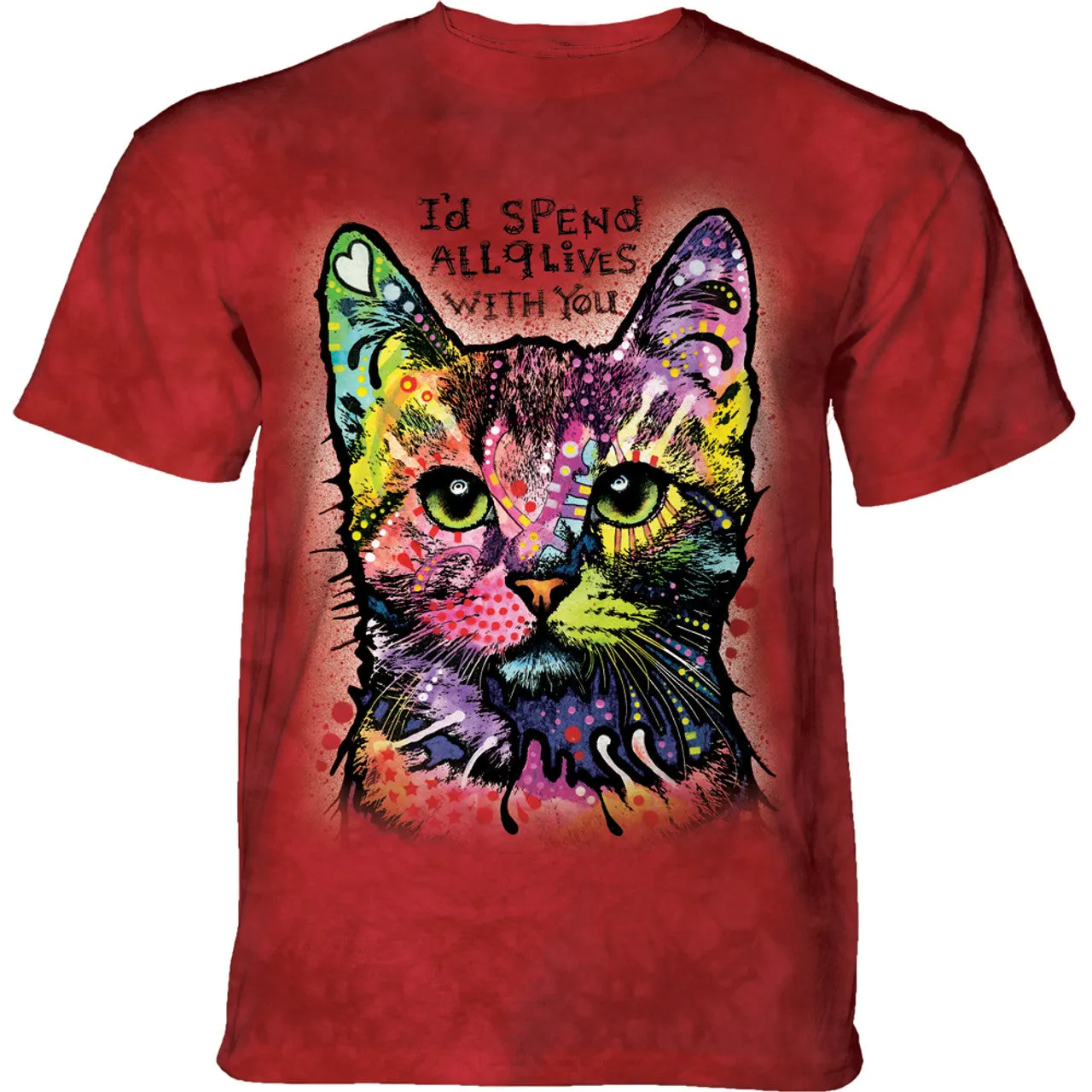 9 Lives Cat T-Shirt by Dean Russo