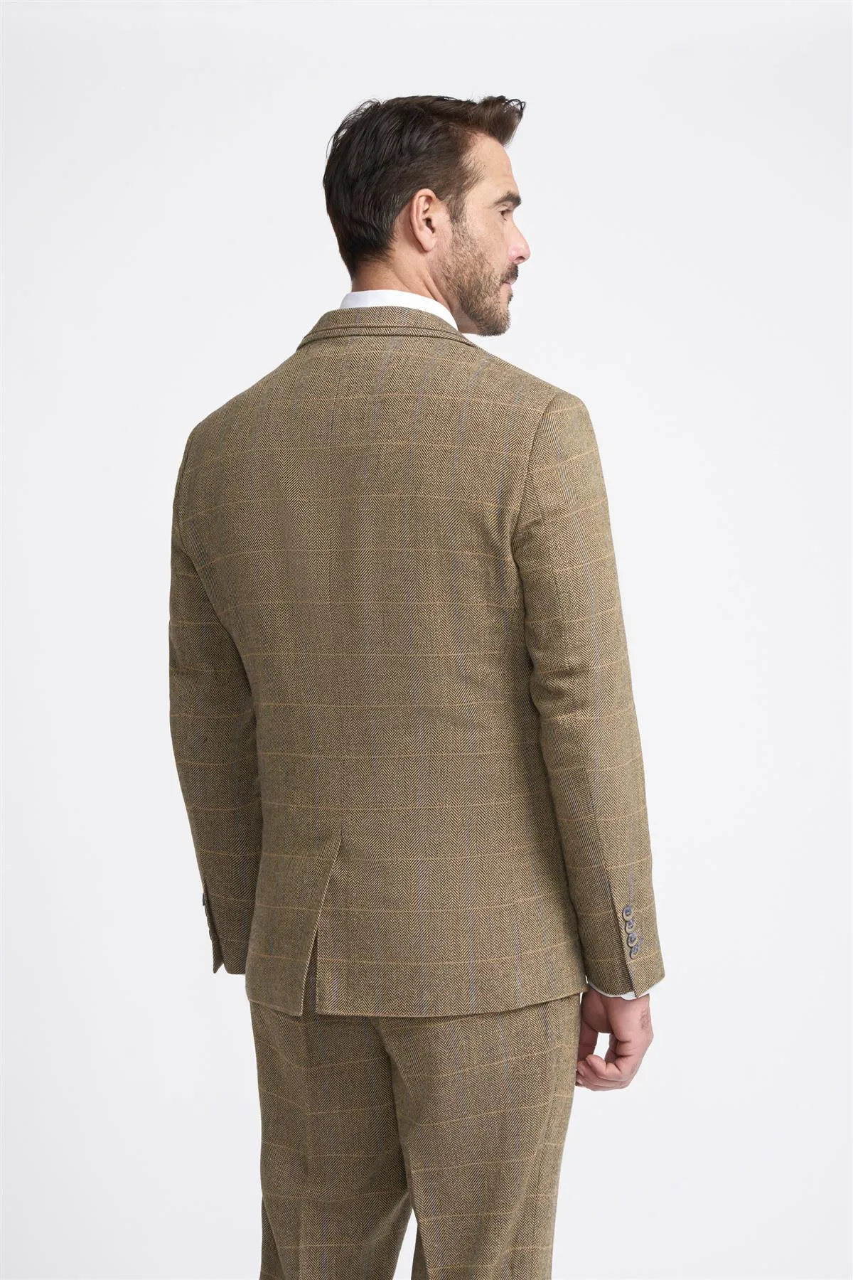 Albert Brown Tweed Check Blazer