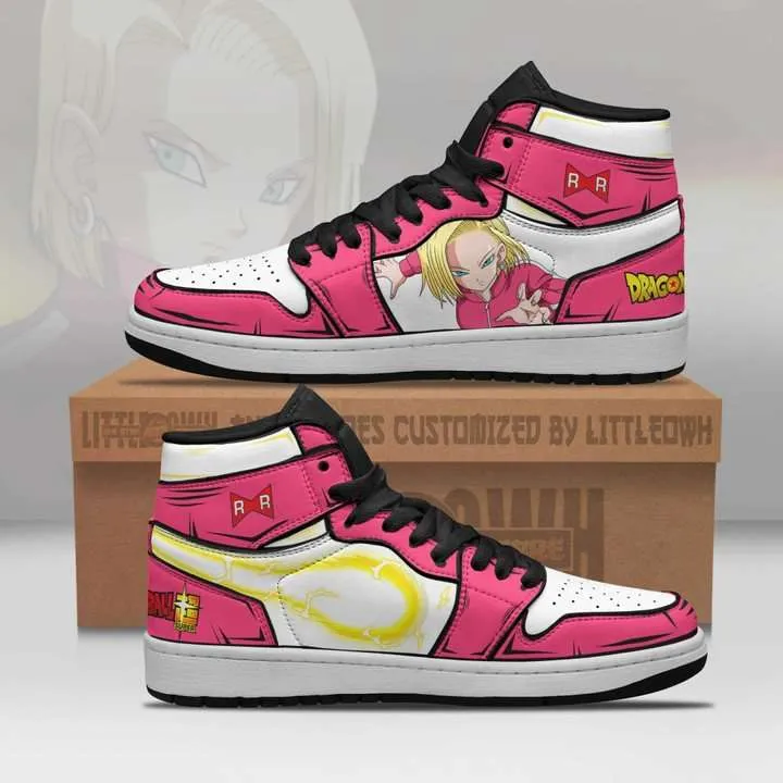 Android 18 JD1 Boot Sneakers Custom Dragon Ball Super Anime Shoes