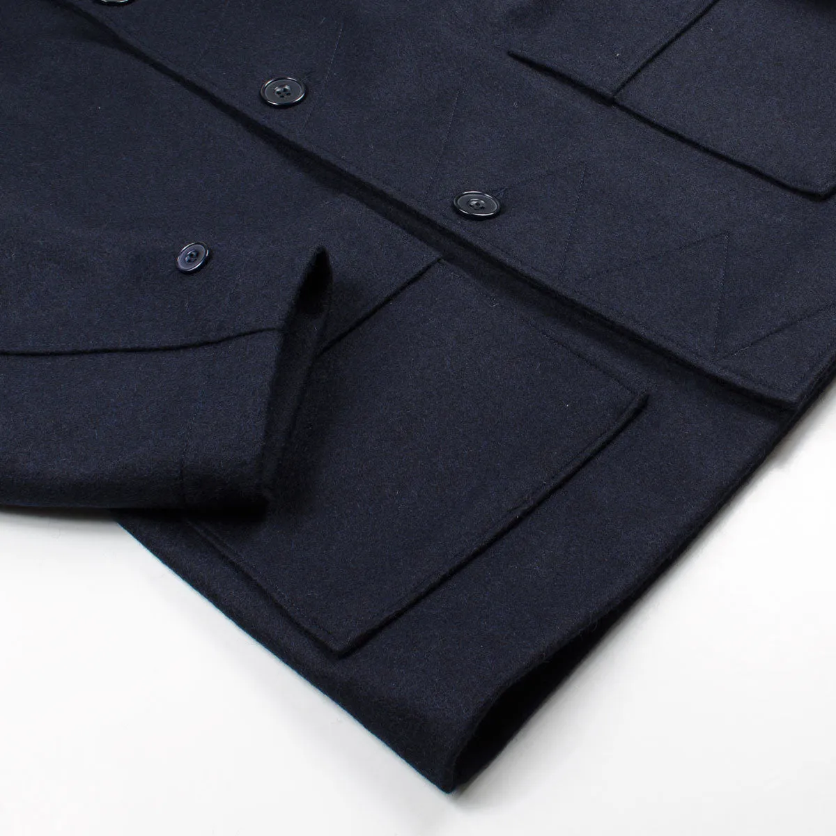 Arpenteur - Kabig Melton Wool Jacket - Navy