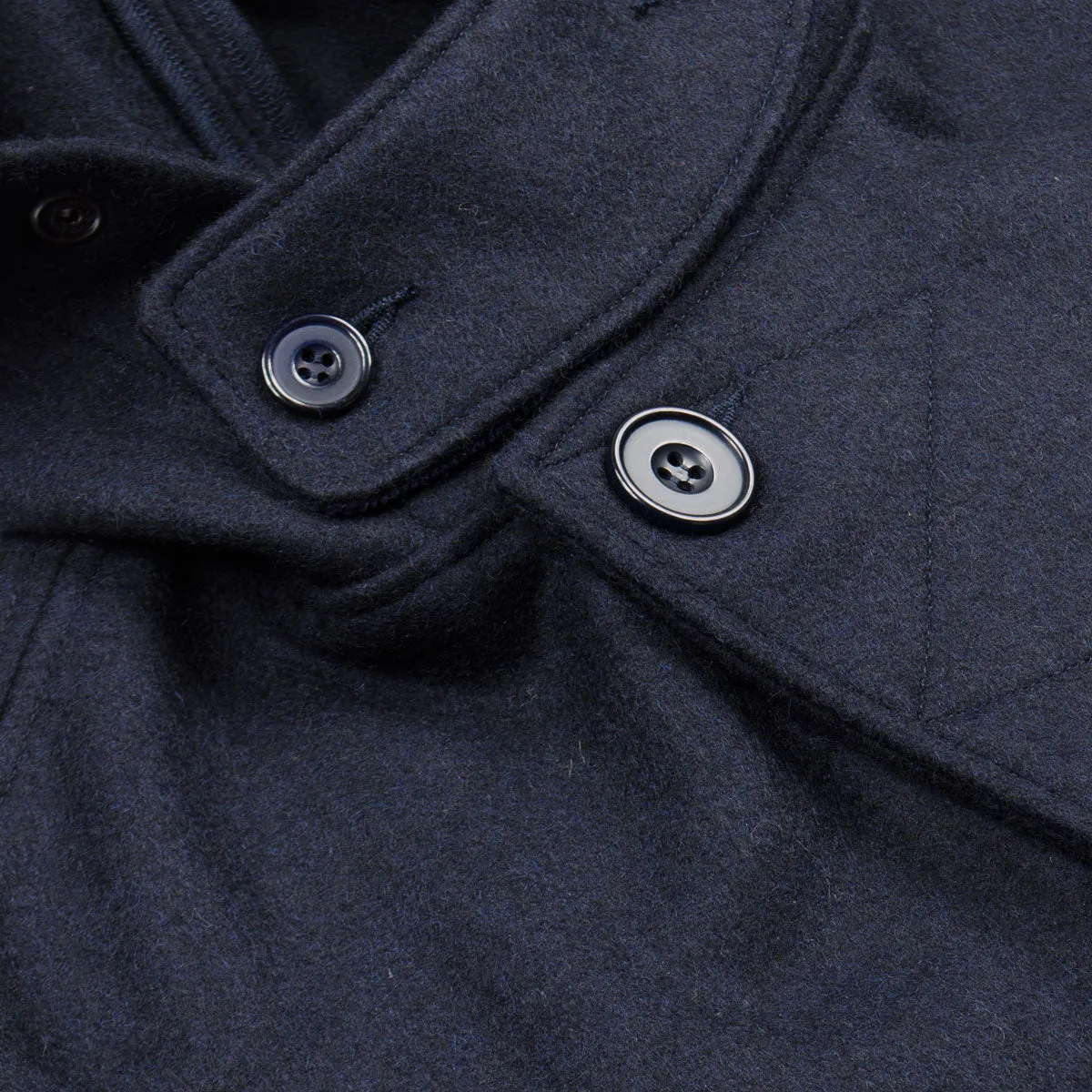 Arpenteur - Kabig Melton Wool Jacket - Navy