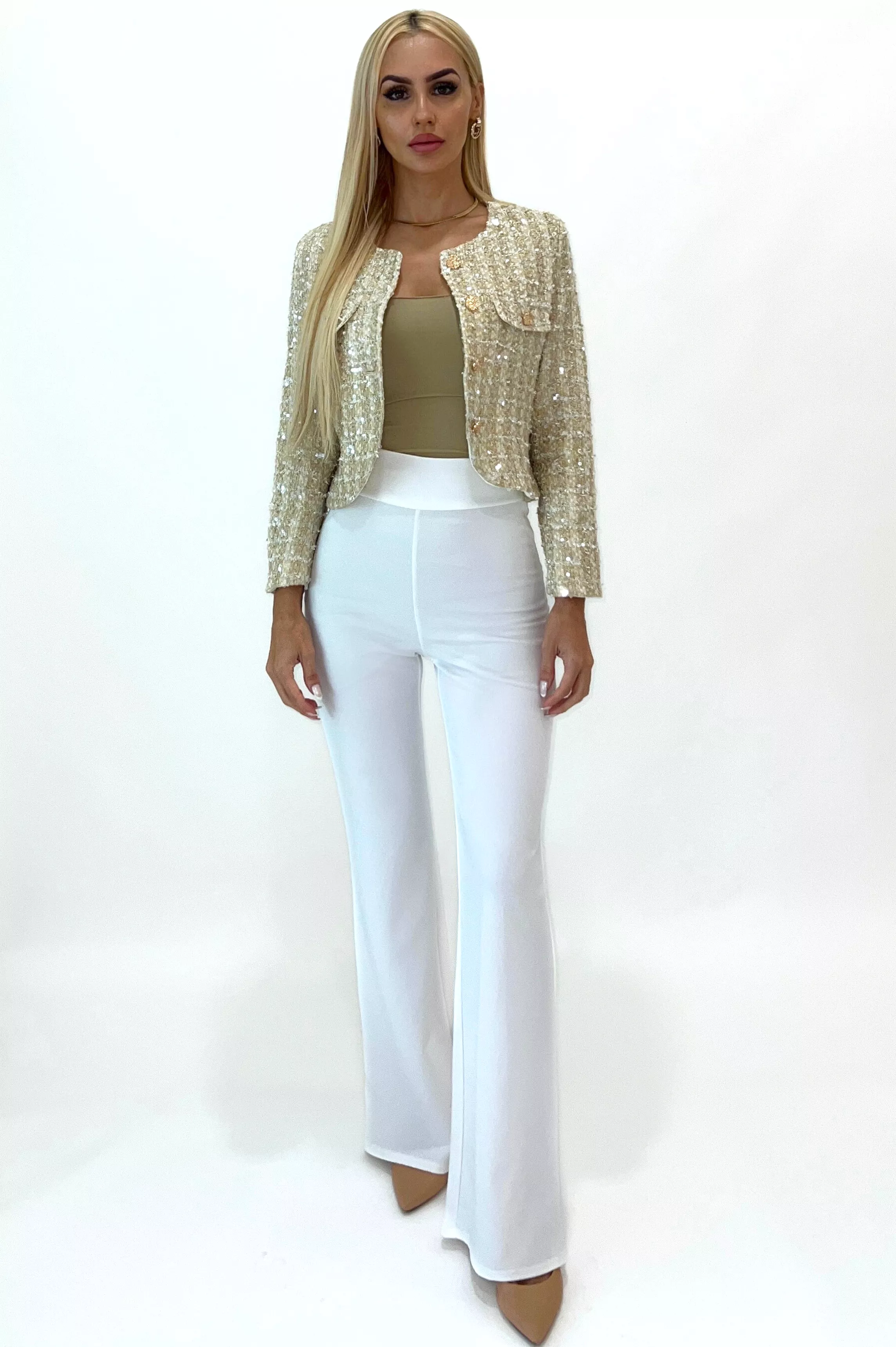 Ava Tweed Sequin Jacket