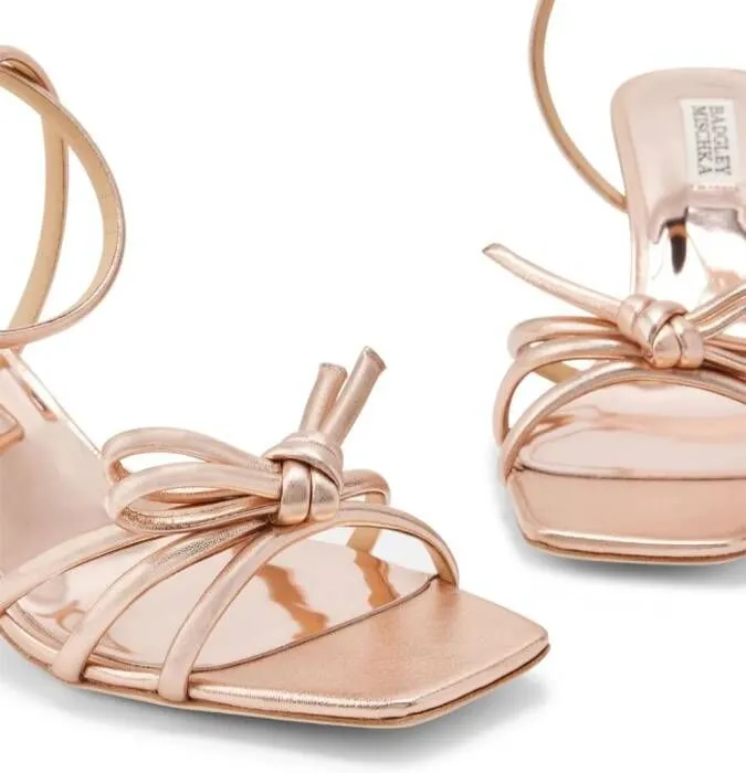 Badgley Mischka Loyalty 60mm leather sandals Gold