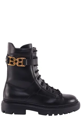 Bally Gioele Logo Plaque Lace-Up Boots