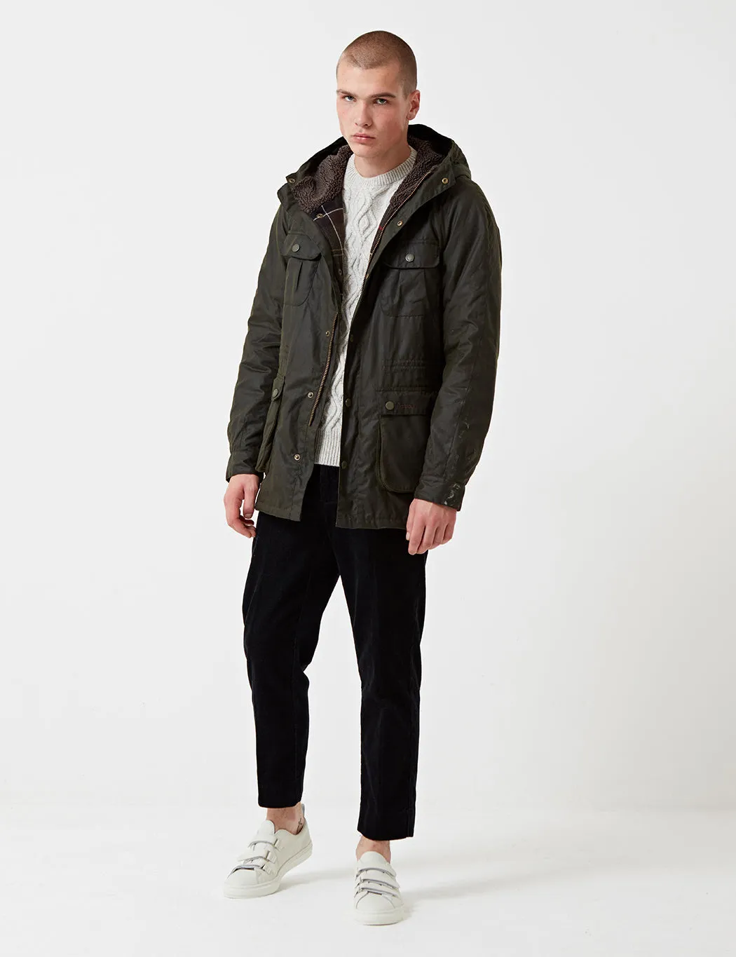 Barbour Brindle Wax Jacket - Fern Green