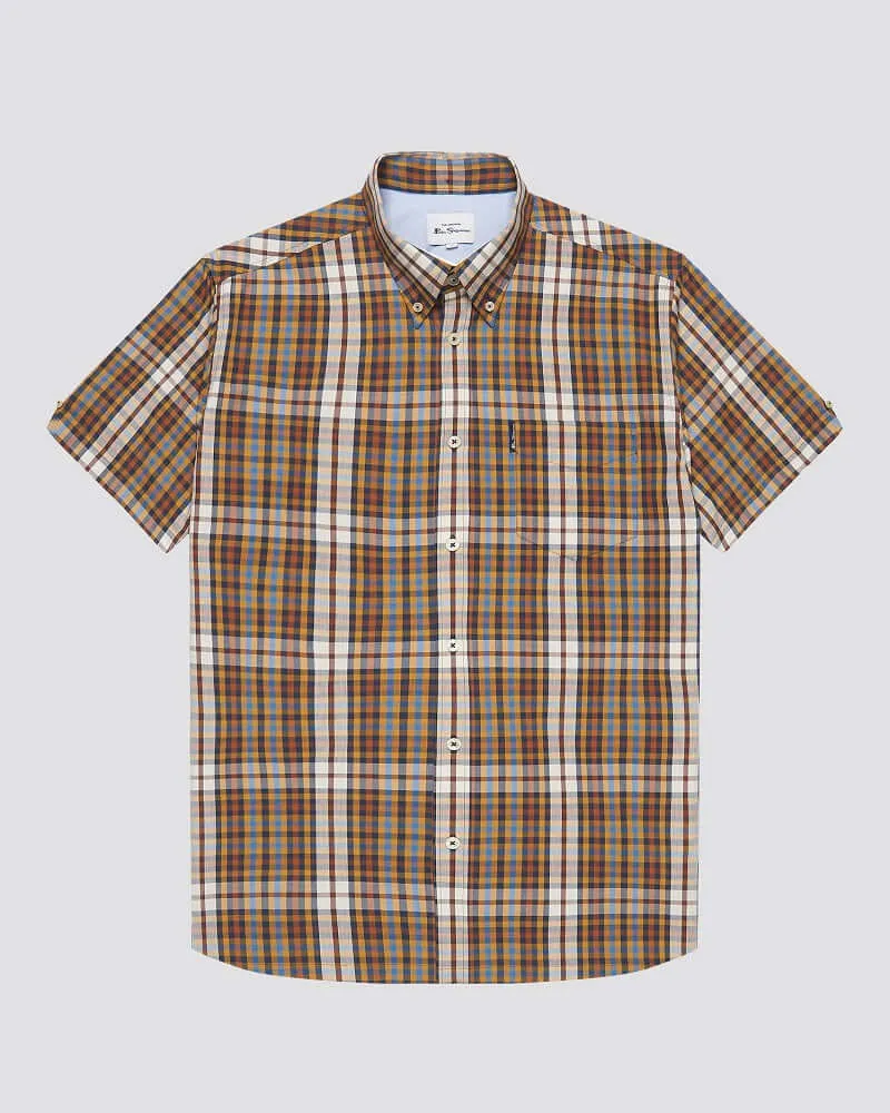 Ben Sherman Linear Check Shirt Dijon