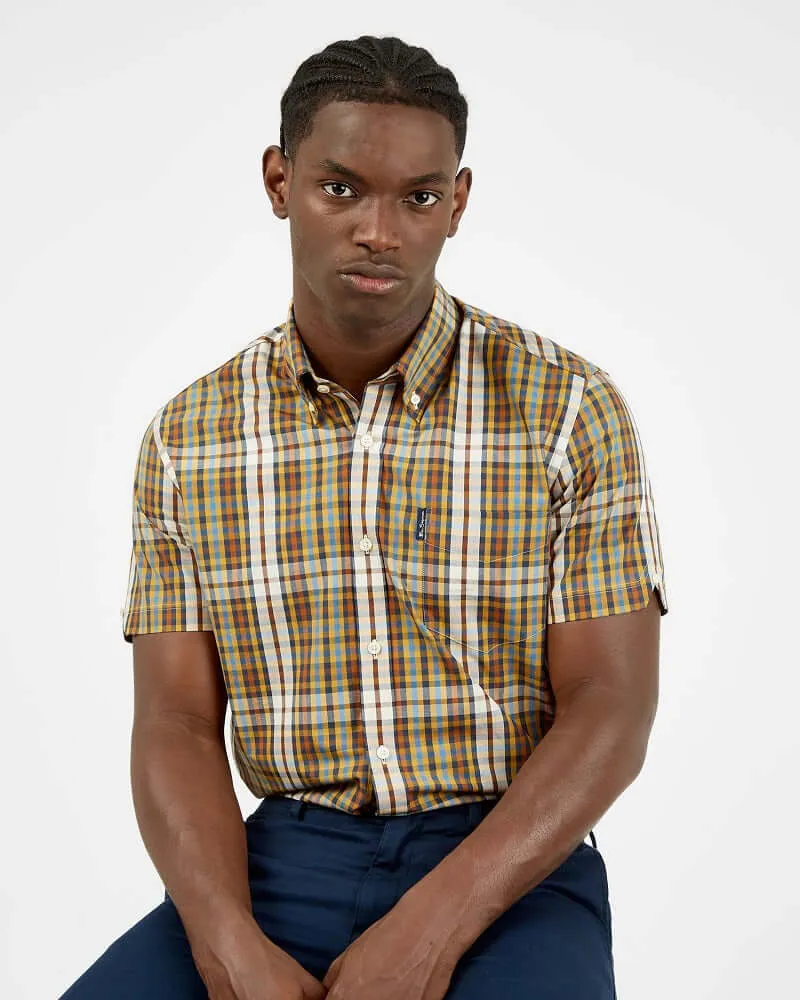 Ben Sherman Linear Check Shirt Dijon