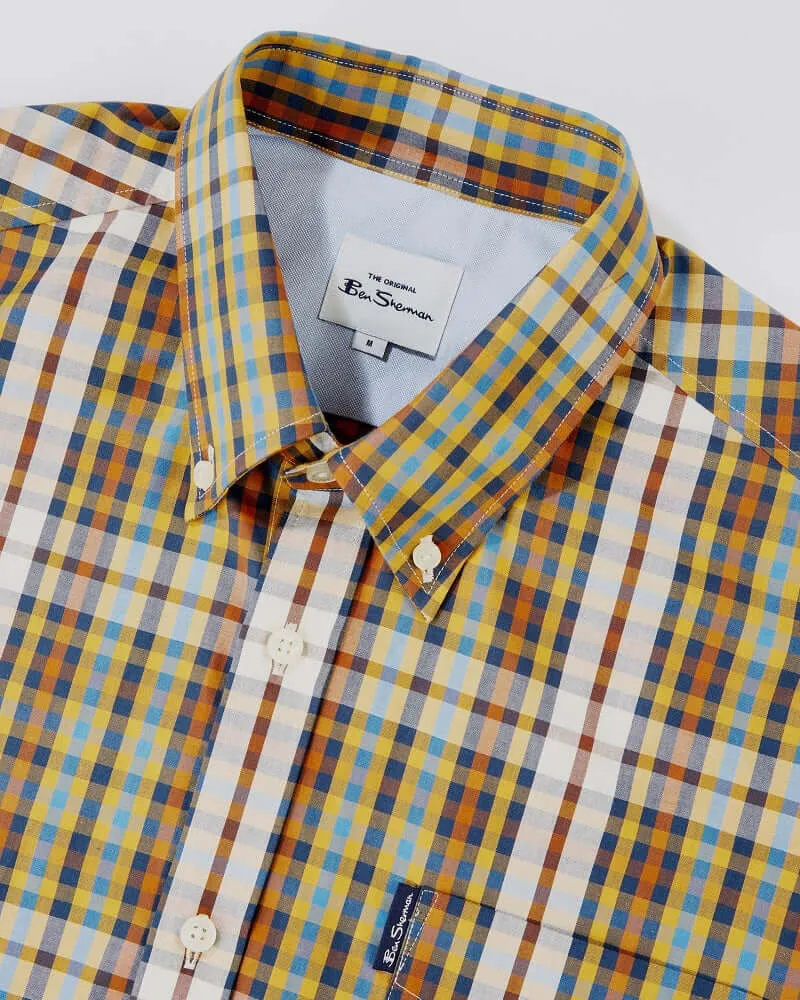 Ben Sherman Linear Check Shirt Dijon