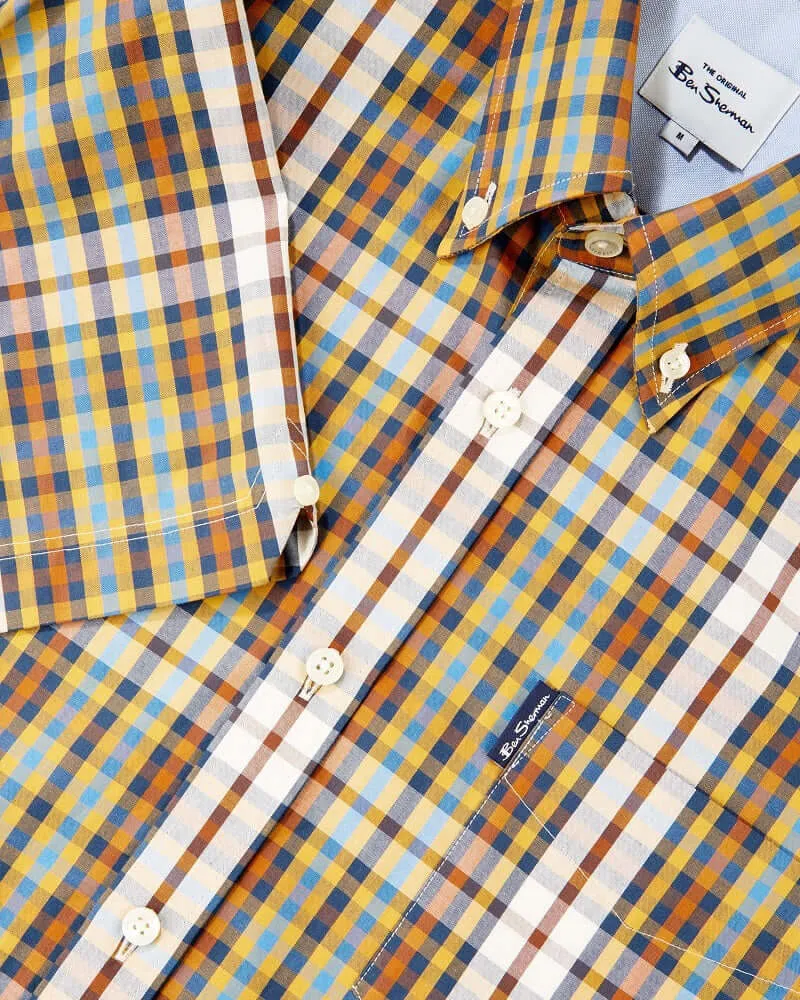 Ben Sherman Linear Check Shirt Dijon