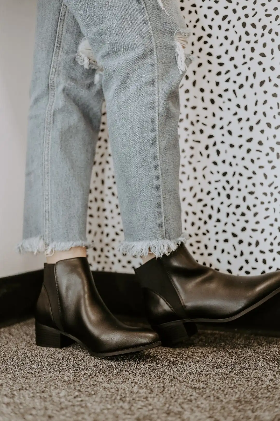 Black Plain Jane Booties