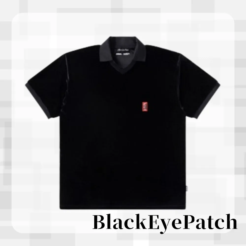 BlackEyePatch  |Street Style Plain Short Sleeves Logo Skater Style Polos