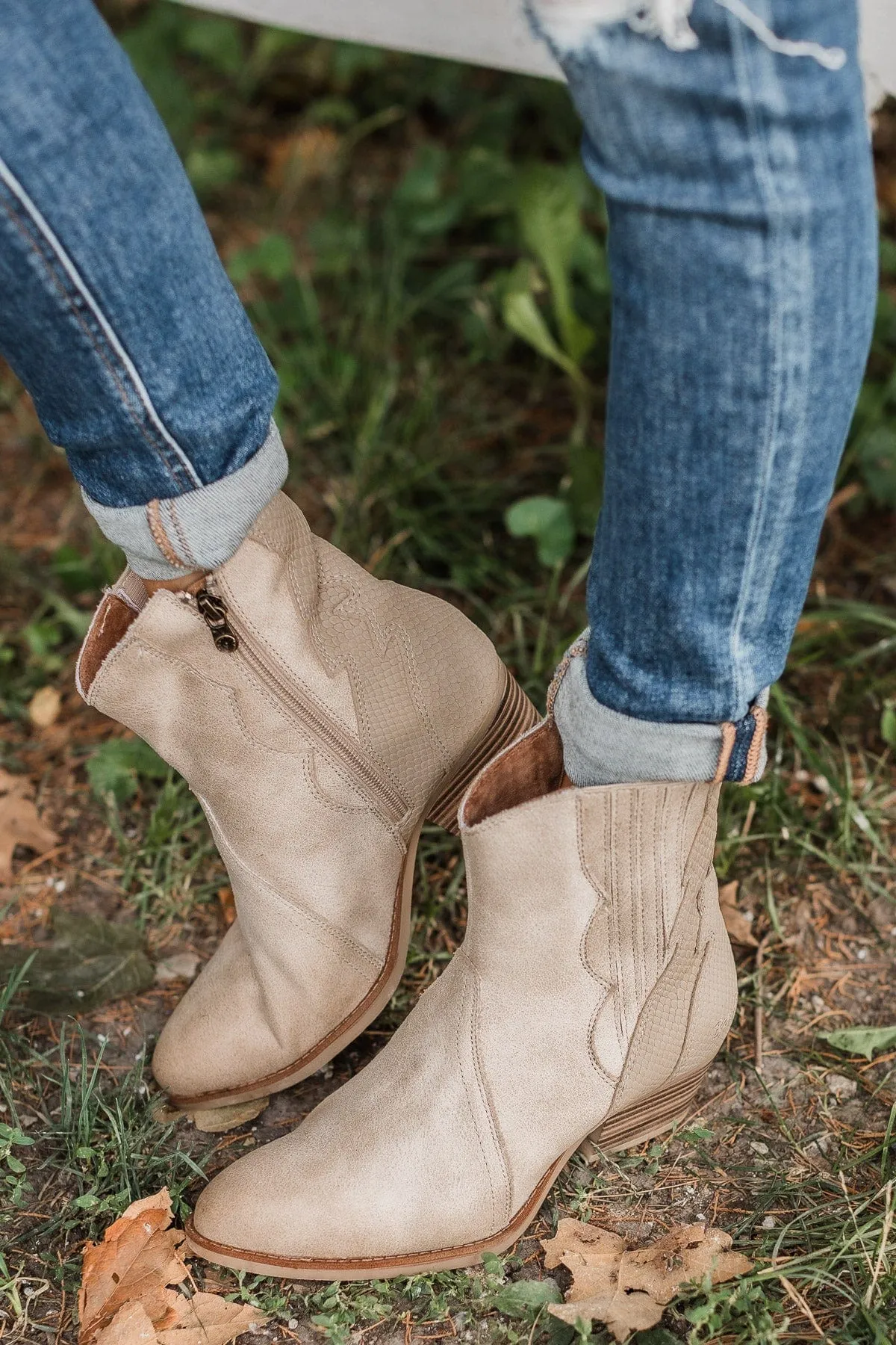 Blowfish Spangle Booties- Sand