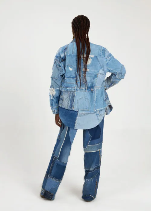 Boyedoe Odeneho II Long Sleeve Patchwork denim Jacket