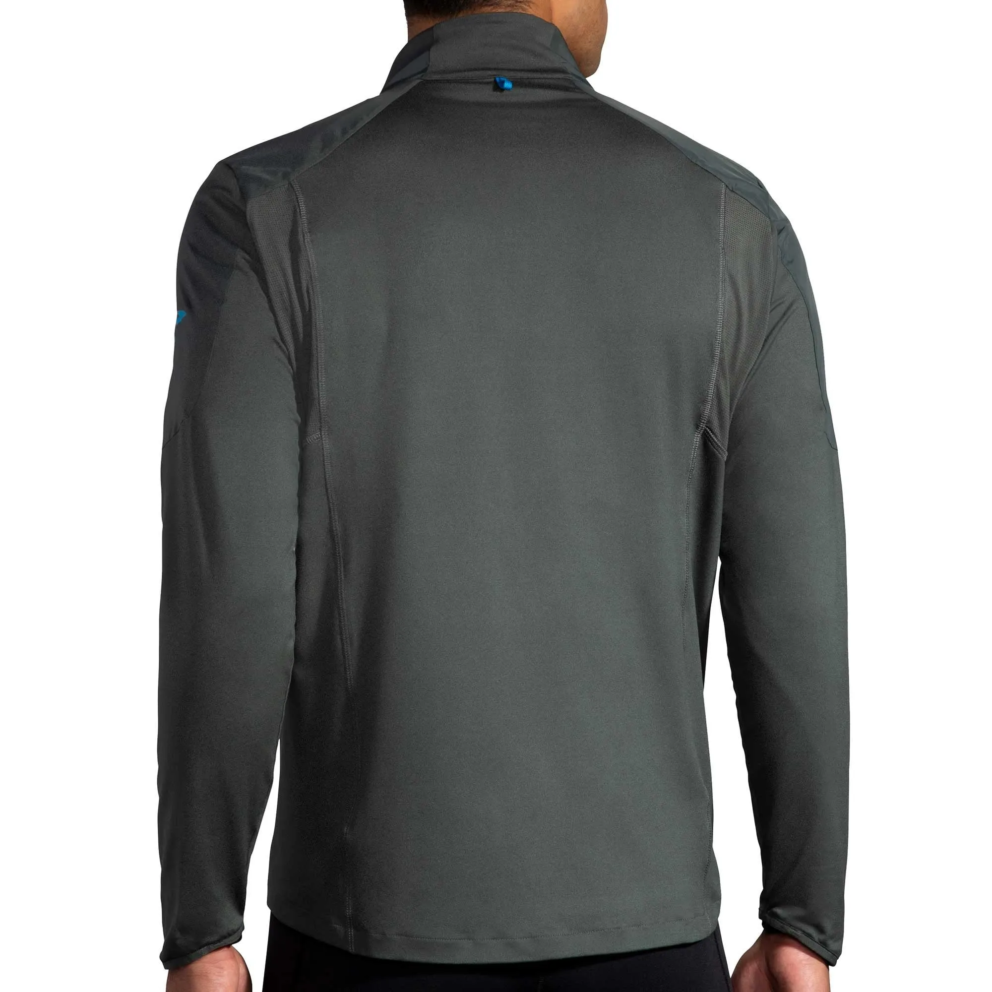 Brooks  Fusion Hybrid Jacket Mens Water Resistant & Wind Resistant Running Jacket Dark Oyster