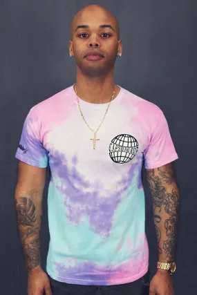 Capswag Summer 2021 CaspwagTV Wordmark Tie Dye Staff Shirt | Pink Tie Dye Shirt