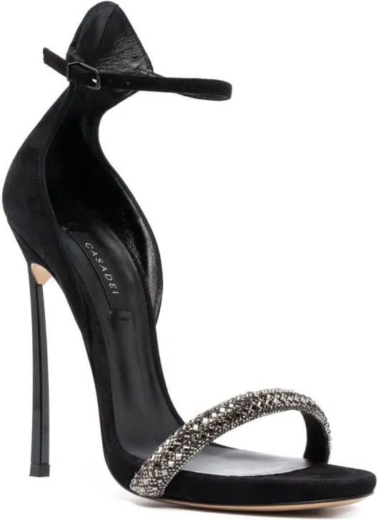 Casadei Stratosphere 120mm crystal-embellished sandals Black