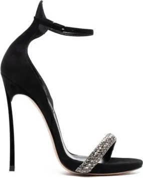 Casadei Stratosphere 120mm crystal-embellished sandals Black