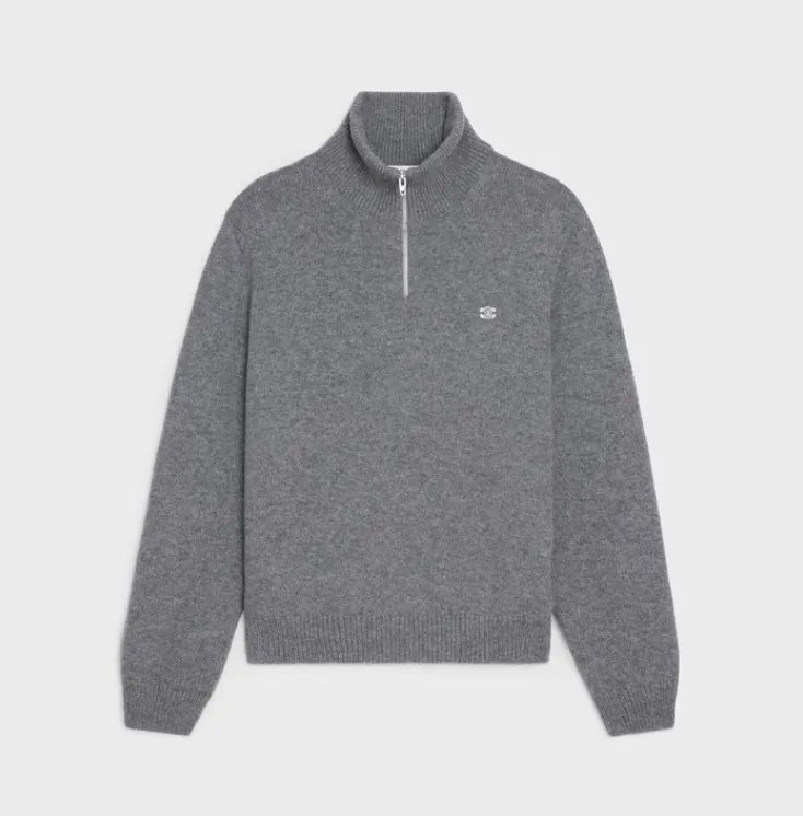 CELINE  |triomphe trucker sweater in wool and cashmere