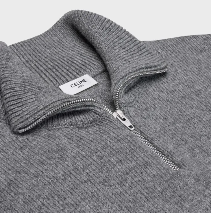 CELINE  |triomphe trucker sweater in wool and cashmere