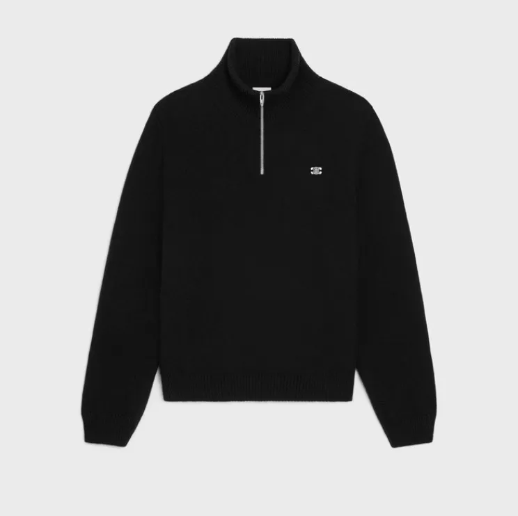 CELINE  |triomphe trucker sweater in wool and cashmere