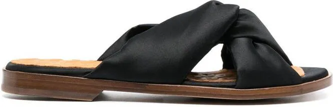 Chie Mihara Wamuzan twist strap sandals Black