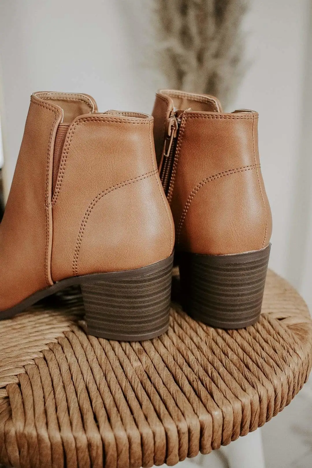 Cognac Fall Vibin' Booties