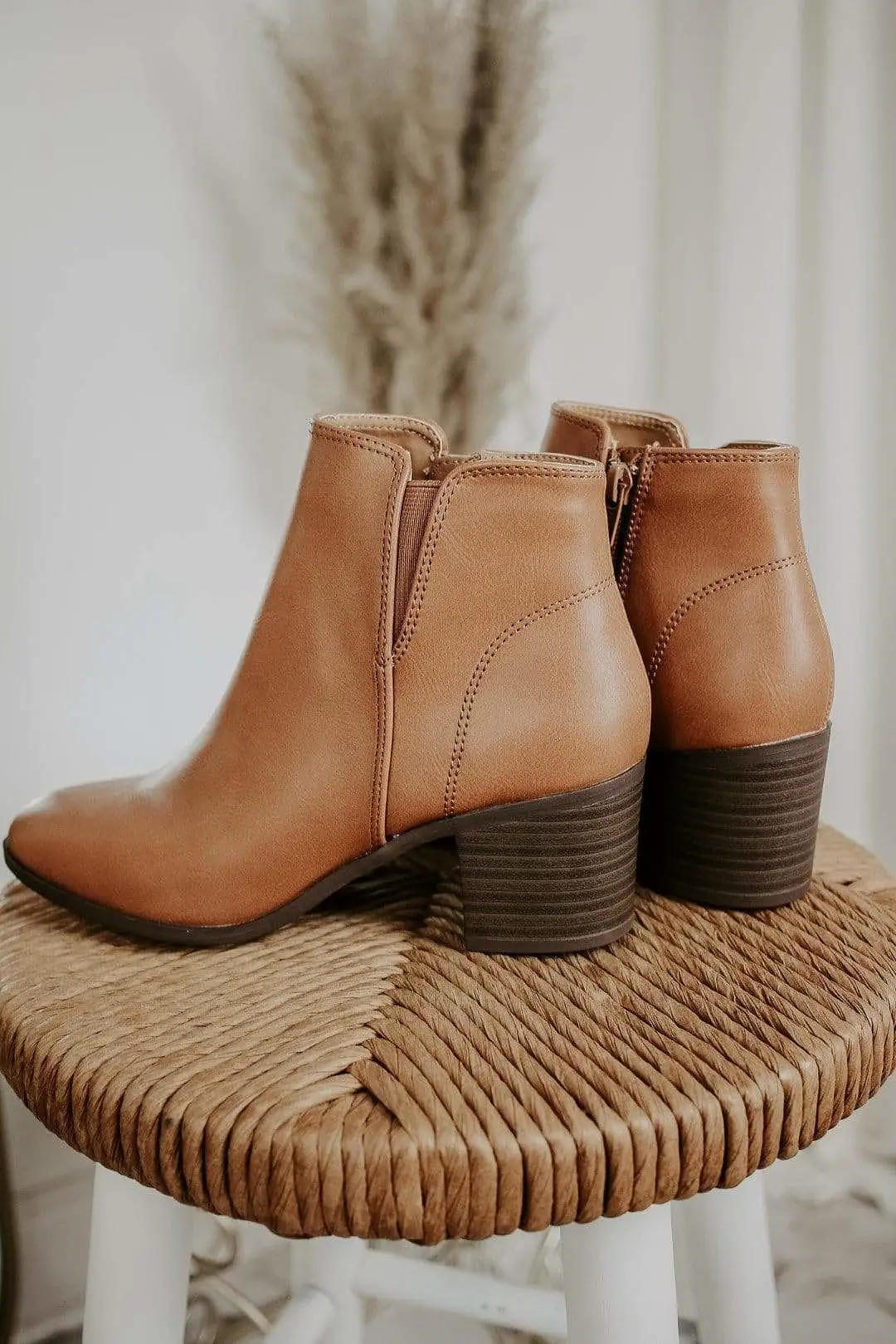 Cognac Fall Vibin' Booties