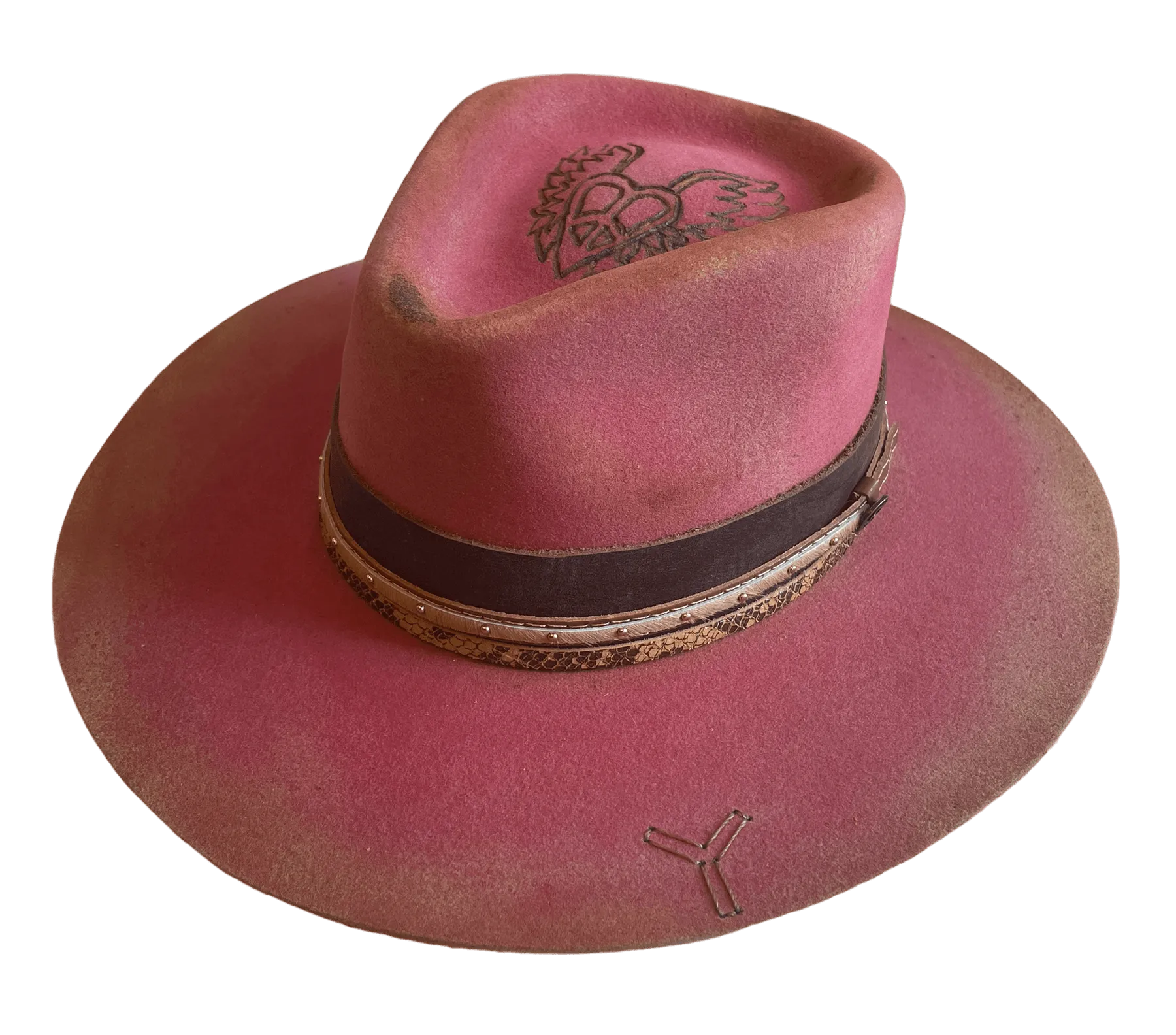 Corral Womens Pink Rebel Felt Hat