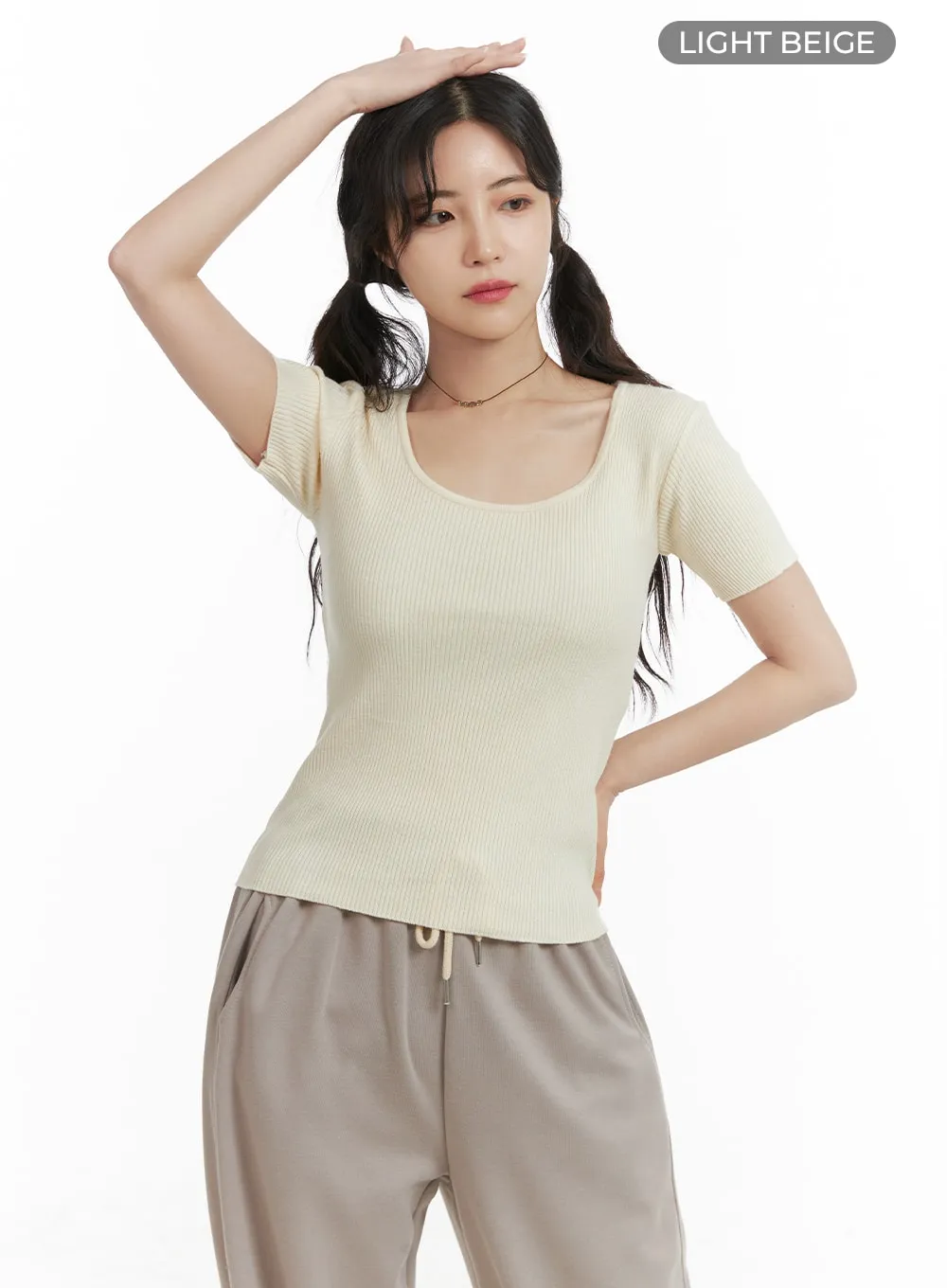 Cozy Chic U-Neck Sweater T-Shirt OM425