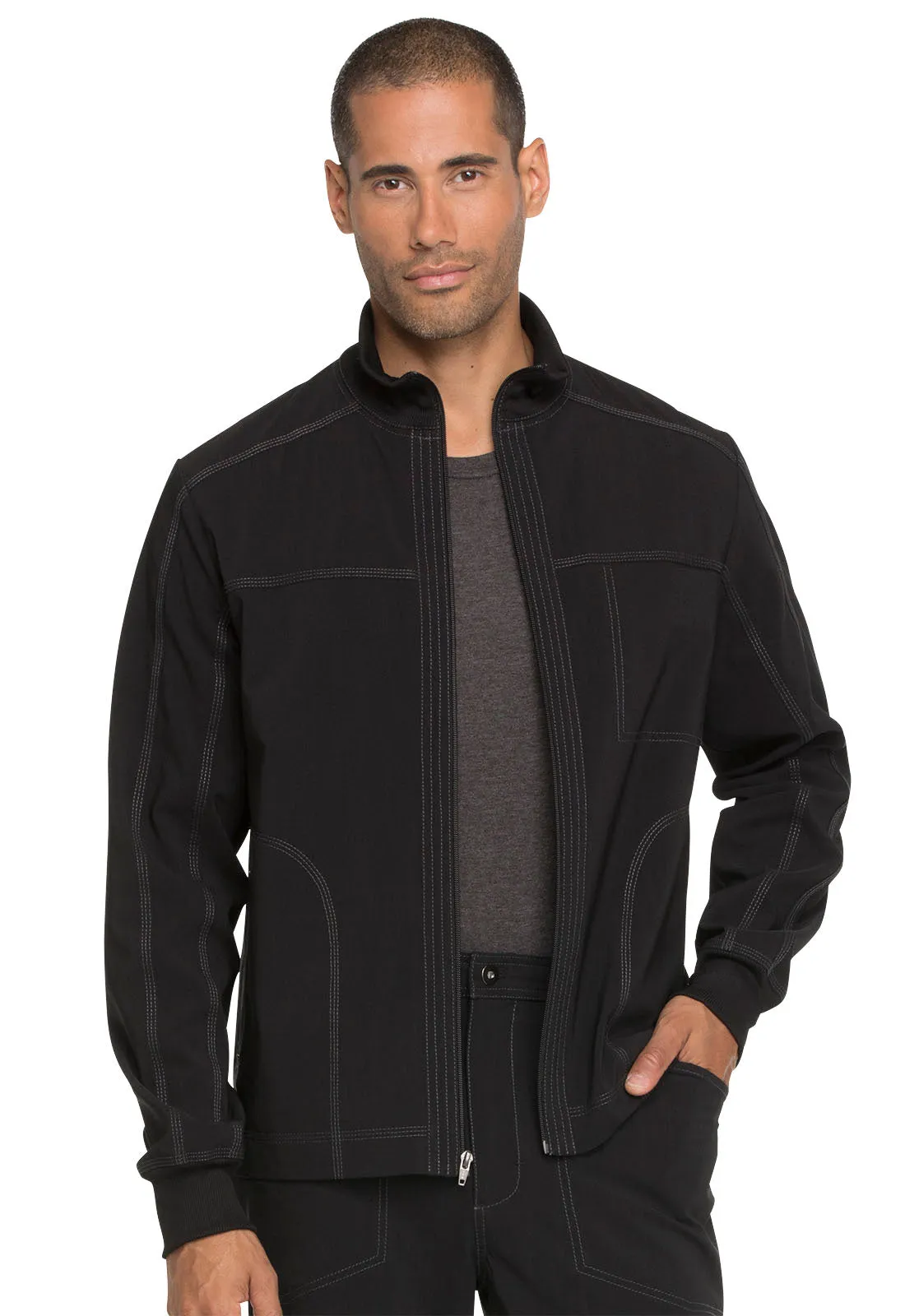 Dickies Advance Solid Tonal Twist Men's Zip Front Jacket