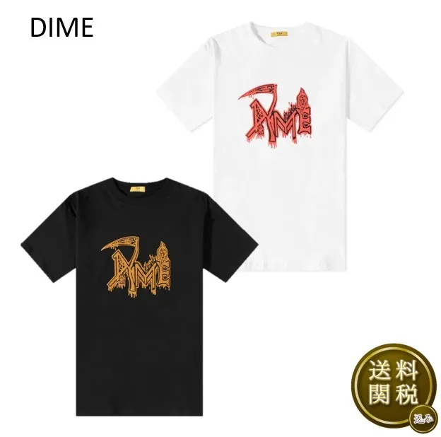 Dime  |Unisex Street Style Plain Short Sleeves Logo Skater Style