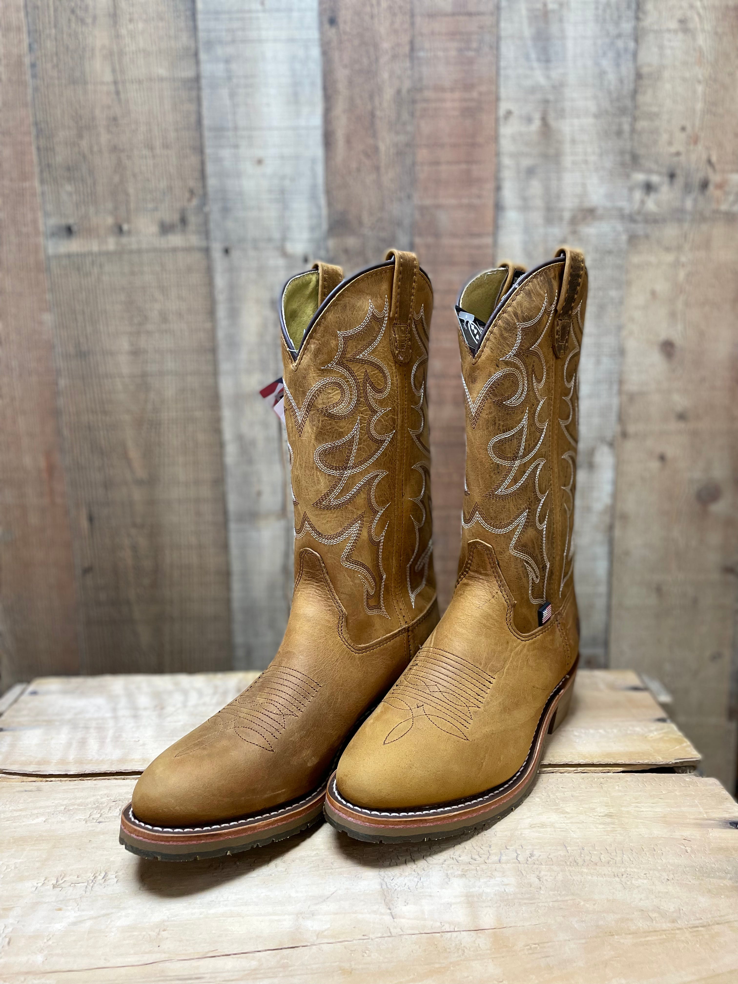 DOUBLE-H MEN'S FOLKLORE WESTERN WORK BOOTS