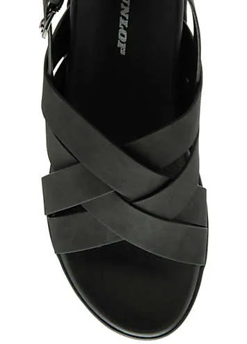 Dunlop Milan Black Chunky Strap Sandals | Kaleidoscope