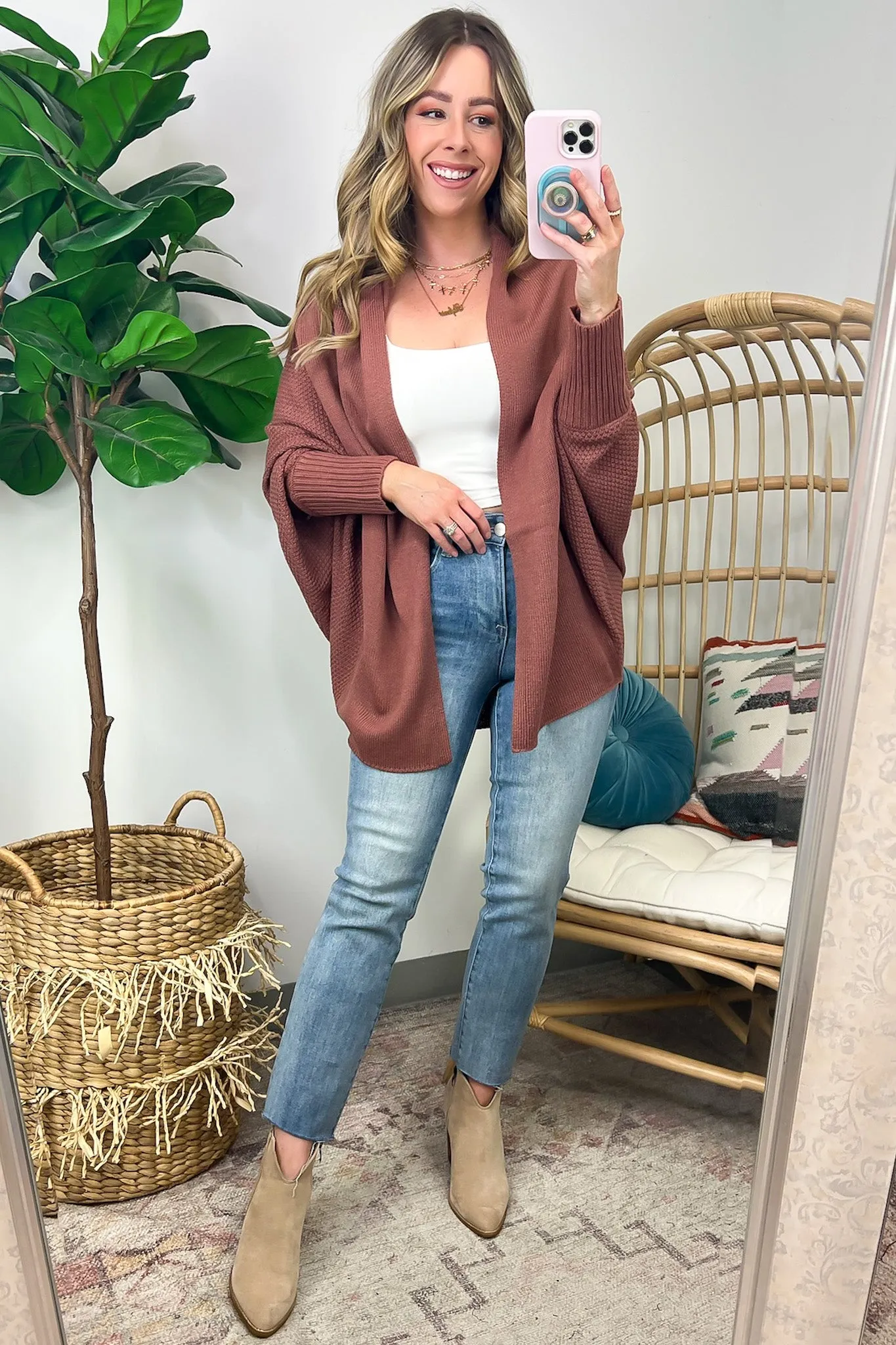 Endlessly Cozy Batwing Open Front Cardigan - FINAL SALE