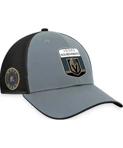 Fanatics Men's NHL Fanatics Gray/Black Vegas Golden Knights Authentic Pro Home Ice Trucker Adjustable Hat