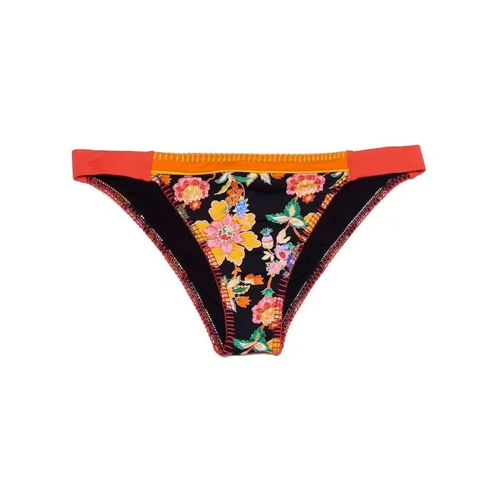 FRESIA MANDAPA BIKINI BOTTOM Woman Black Orange