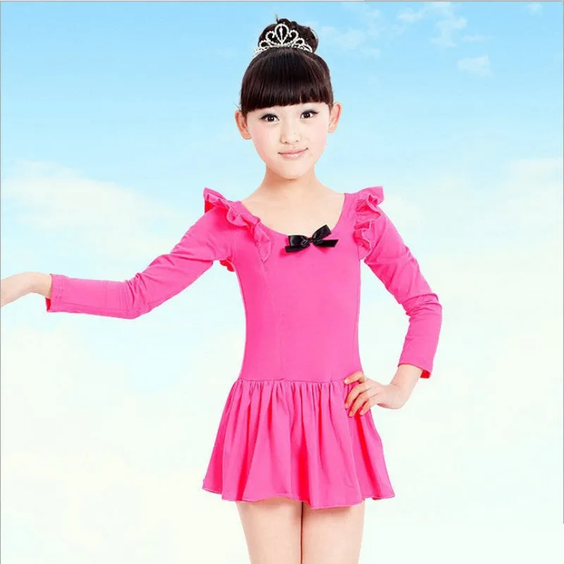 Girls 2-6 Years Kids Leotard Ballet Dance Dress Gymnastics Party Dancewear Costume 3 Colors SM6