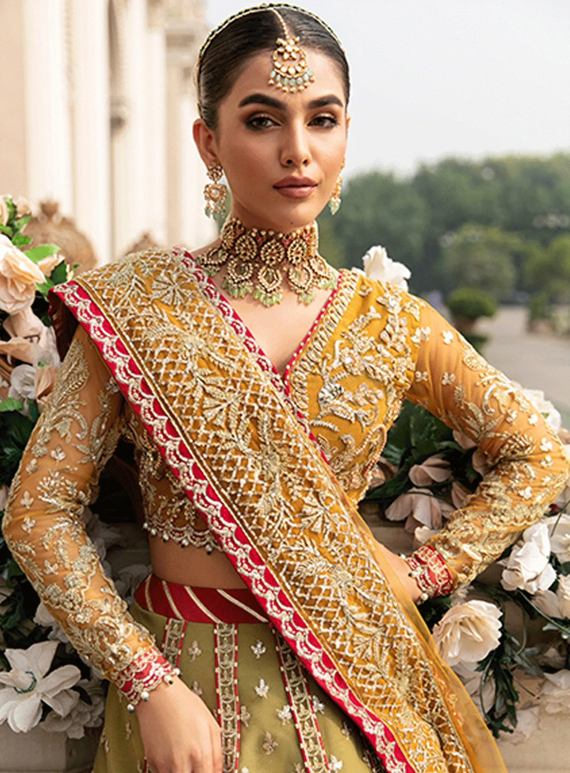 Gulaal Embroidered Net Unstitched 4 Piece Suit - GL23W GL-WU-23V1-01 DIYA