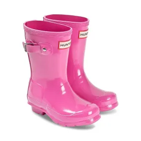 Hunter Original Kids Wellington Boot in Lipstick Gloss