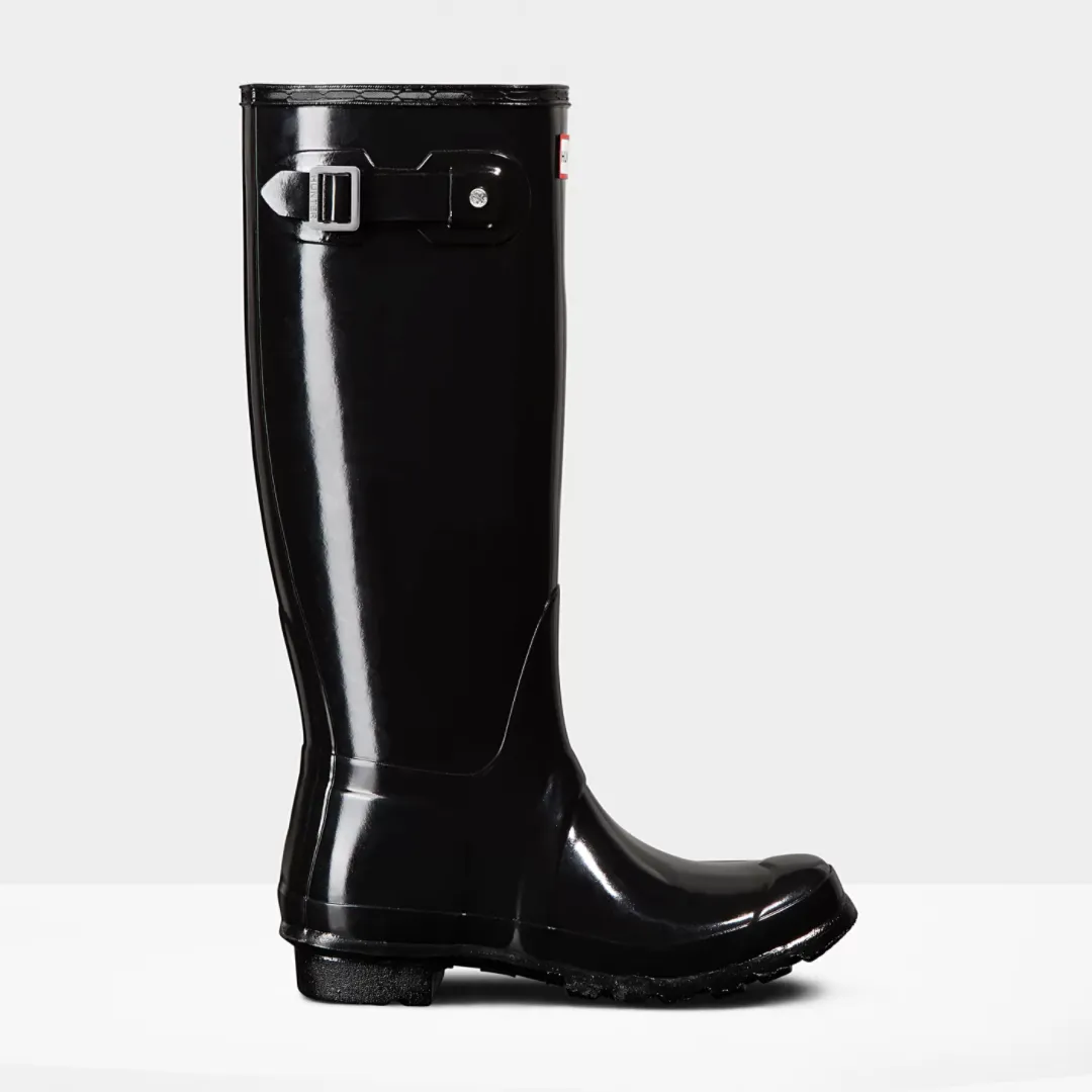 Hunter Women's Original Tall Gloss Wellington Boots in Black