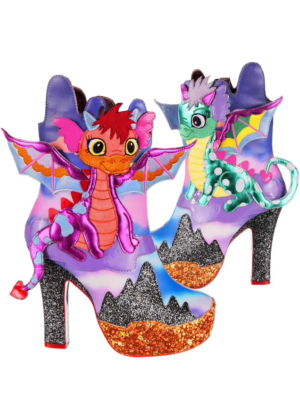 Irregular Choice Fierce Guardians Dragon Boots Purple