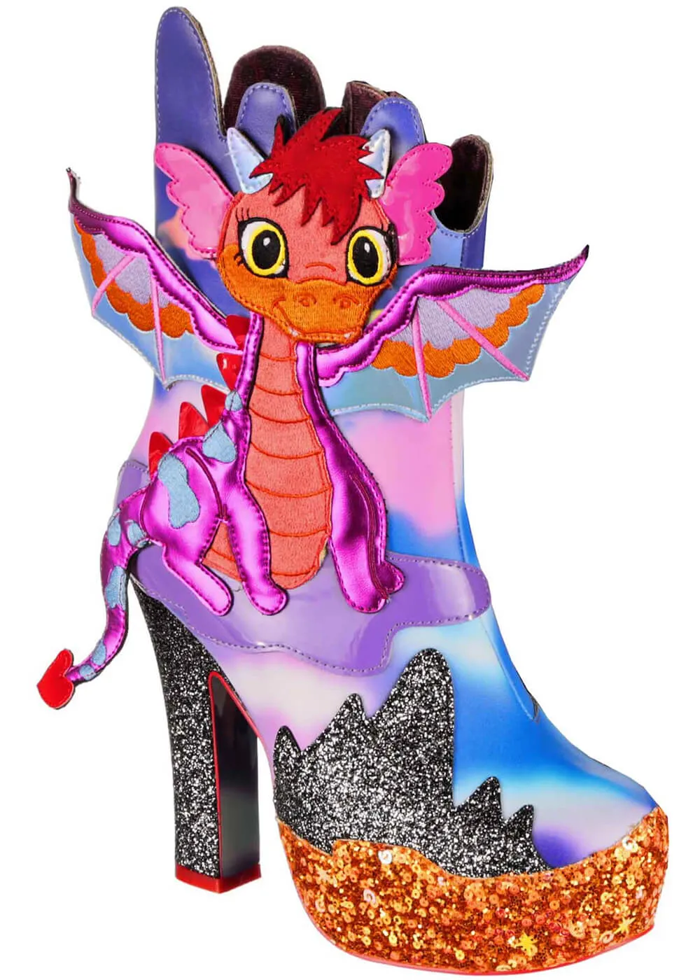 Irregular Choice Fierce Guardians Dragon Boots Purple