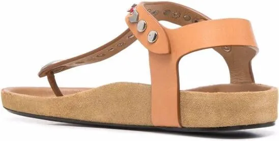 ISABEL MARANT Enavy embellished flat sandals Neutrals