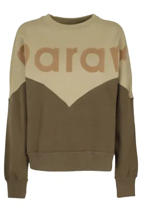 Isabel Marant toile Logo Print Two-Tone Sweater