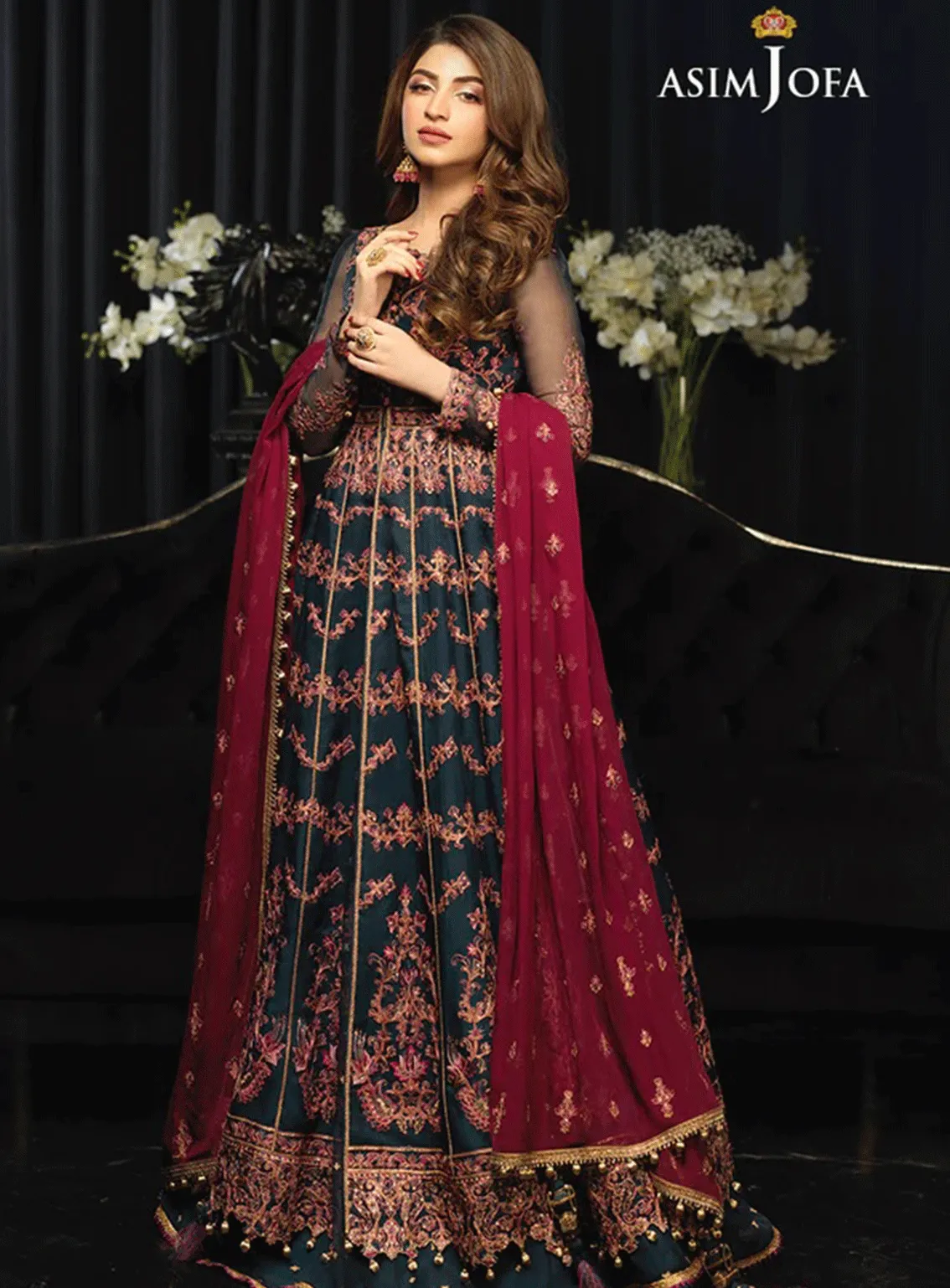 Ishq E Naubahar By Asim Jofa Embroidered Organza Unstitched 3 Piece Suit - AJ21IN AJN-16