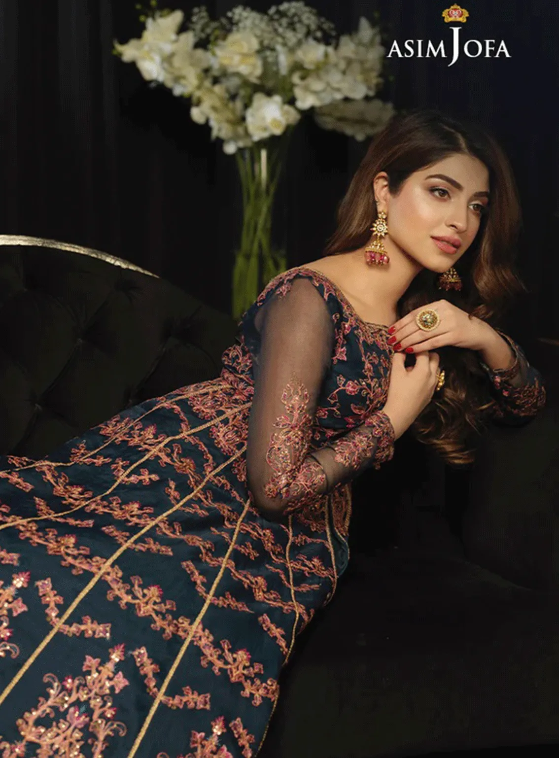 Ishq E Naubahar By Asim Jofa Embroidered Organza Unstitched 3 Piece Suit - AJ21IN AJN-16