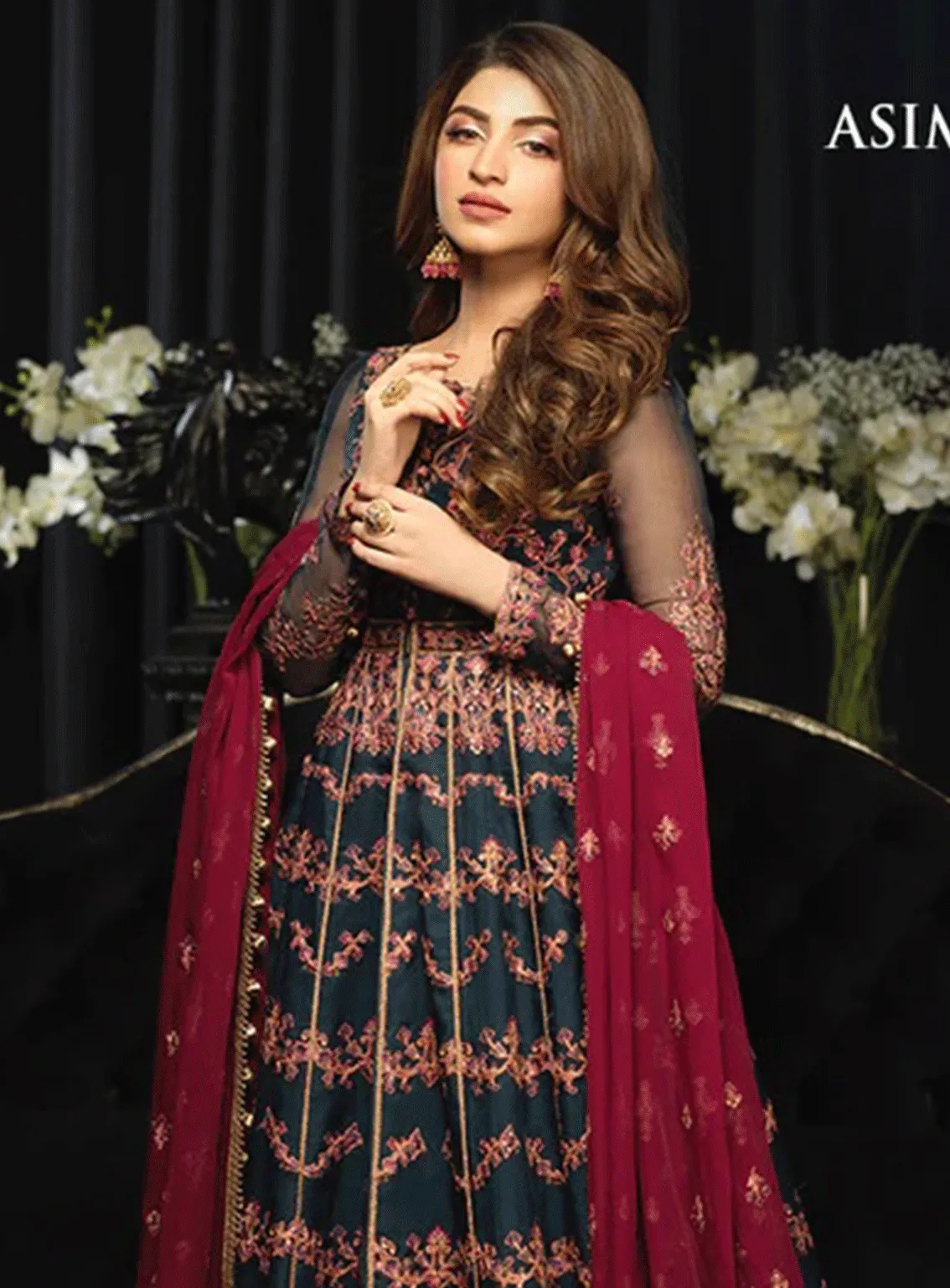 Ishq E Naubahar By Asim Jofa Embroidered Organza Unstitched 3 Piece Suit - AJ21IN AJN-16