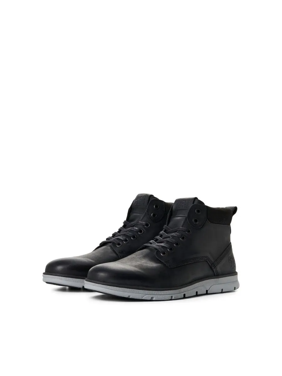 Jack & Jones Tubar Leather Boots Anthracite