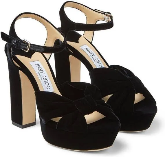 Jimmy Choo Heloise 120mm platform sandals Black